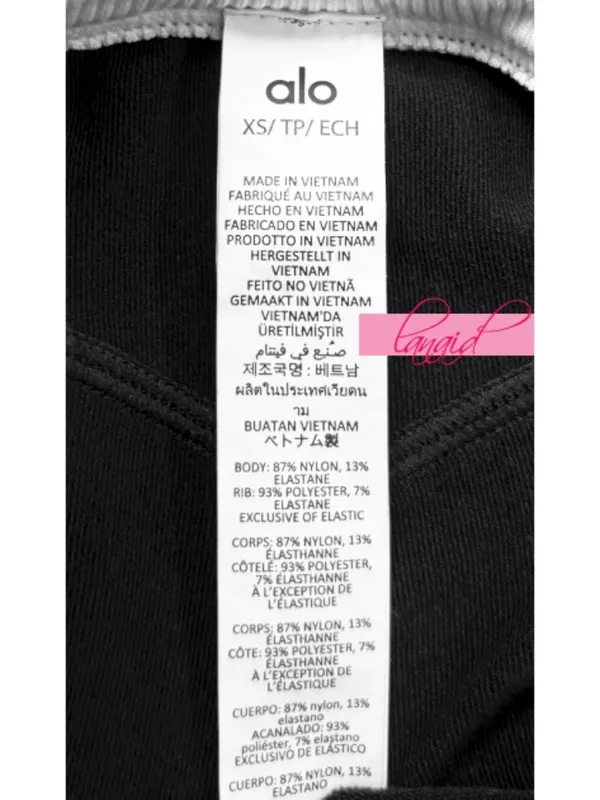 Alo Airbrush High-Waist 7/8 Better Together Leggings Black White Sporty Hi-Rise - Image 10