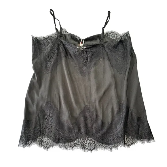 Heyson Black Lace Trim Camisole Top Womens 1XL‎ Adjustable Straps Layering Sexy - Image 6