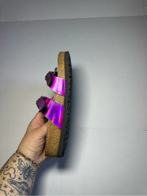 Birkenstock Women's Metallic Pink Mayari Sandals Size 37 Wide fit - Image 4