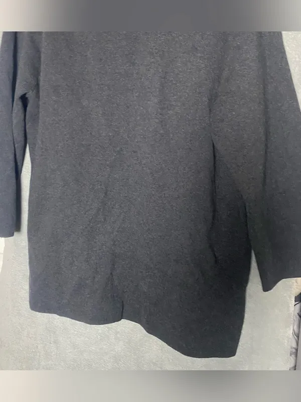 Quince Large 100% Organic Cotton Knit Blazer Grey Capsule Classic XL Minimalist - Image 8