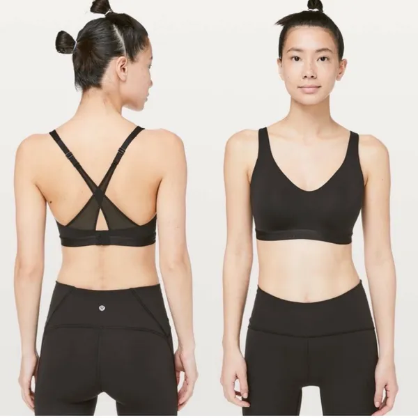 lululemon Up For It Bra‎ Sz 36C in Black - Image 2