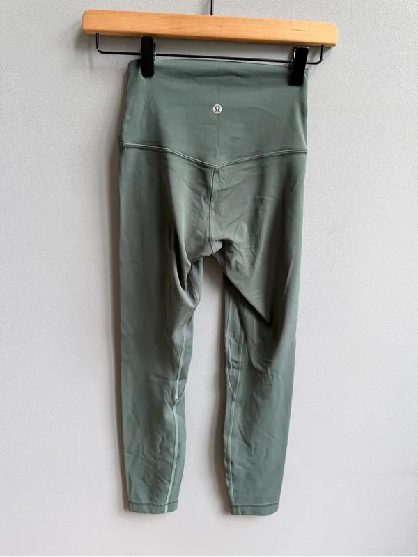 Lululemon Align High-Rise Pant 25" Dark Forest Sage Green Size 2 - Image 7