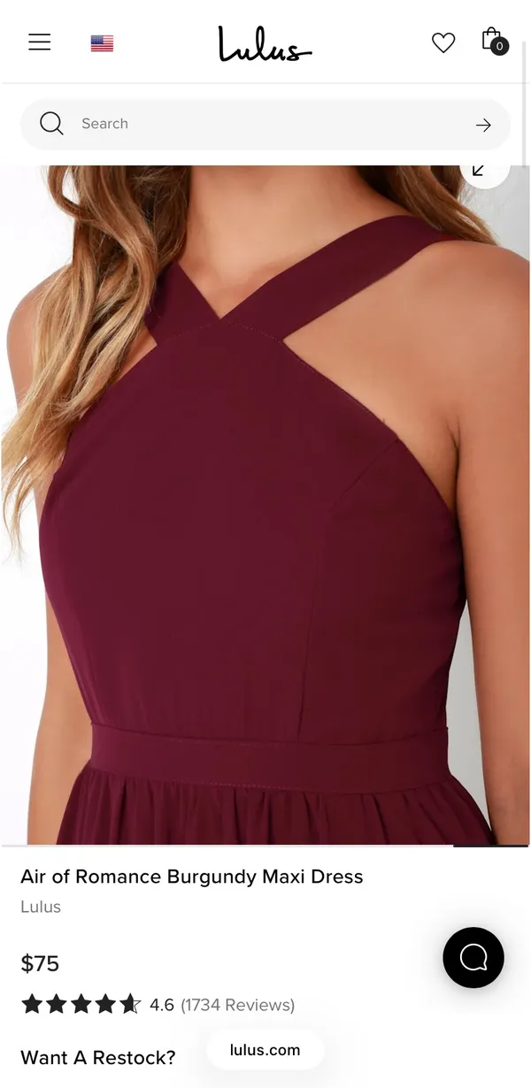 Lulu’s Burgundy/Wine Crisscross Halter Formal / Wedding Guest Maxi Dress Size L - Image 9