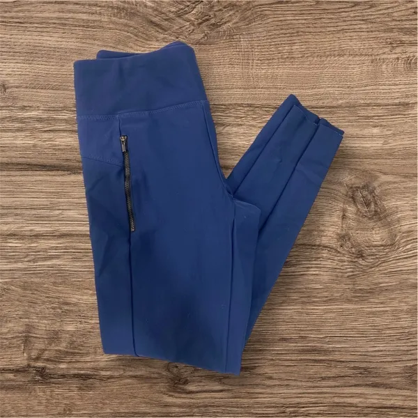 Athleta Stella Tight Leggings Navy Blue Zip Pockets Sz Small Ankle Stretch Pant - Image 9
