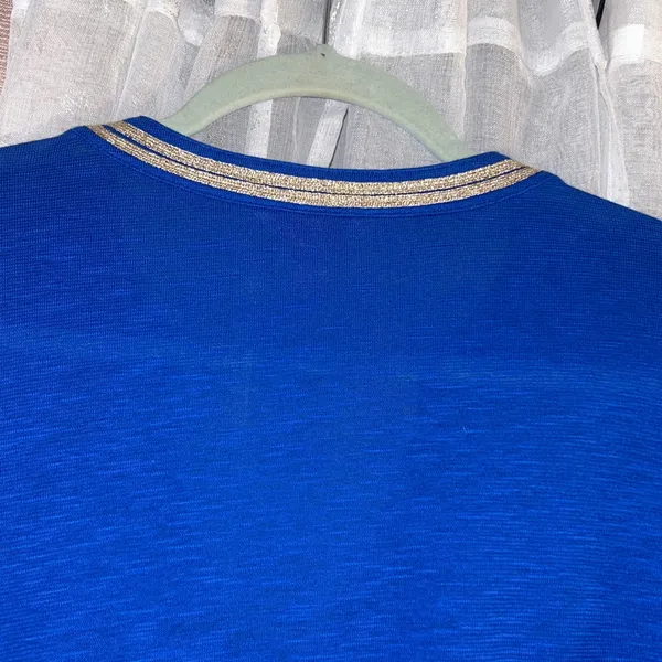Lilly Pulitzer Size M Vibrant Blue Long Sleeve Tunic - Image 9