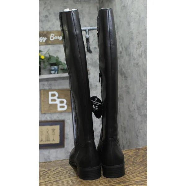 NEW INC International Concepts Fawne Leather Knee-High Riding Boots Black 8.5M - Image 9