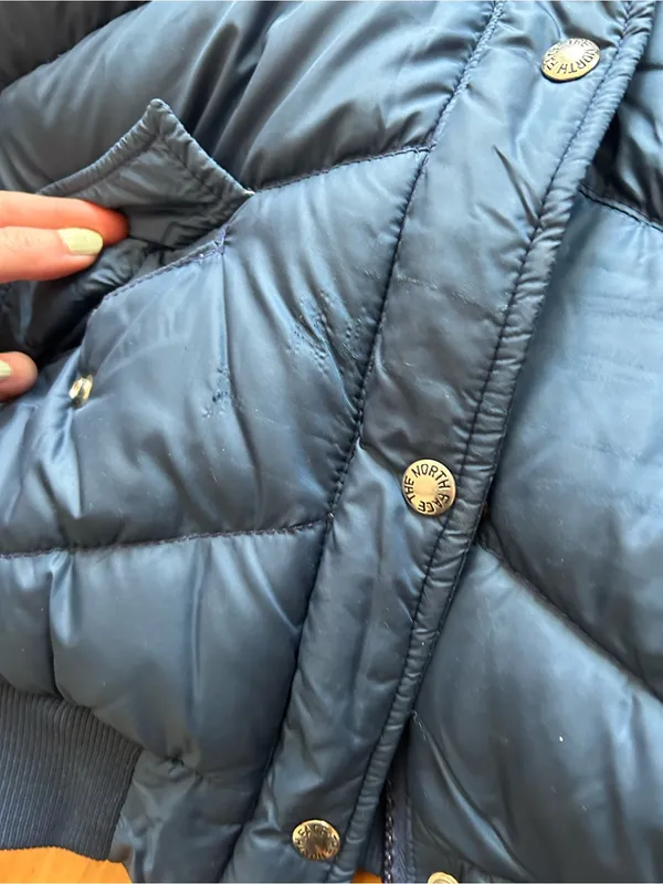 The North Face Puffer Ski Jacket vintage goose down xs blue - Image 5