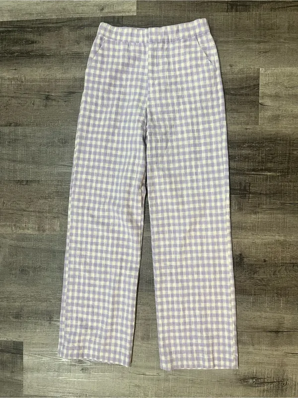 ZARA Gingham straight leg pants - Image 2