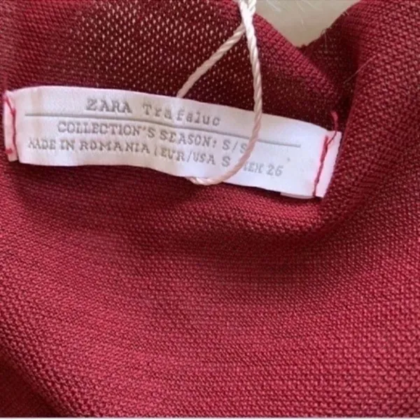 Zara Color Block Burgundy & Black Maxi Dress(Size Small) - Image 7