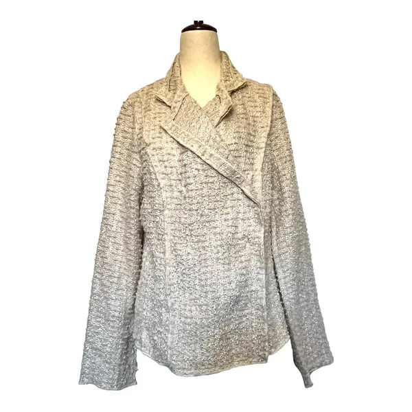 CAbi Estate Chenille Womens Blazer Sz M Lagenlook Artsy Knit 985 Quiet Luxury - Image 2
