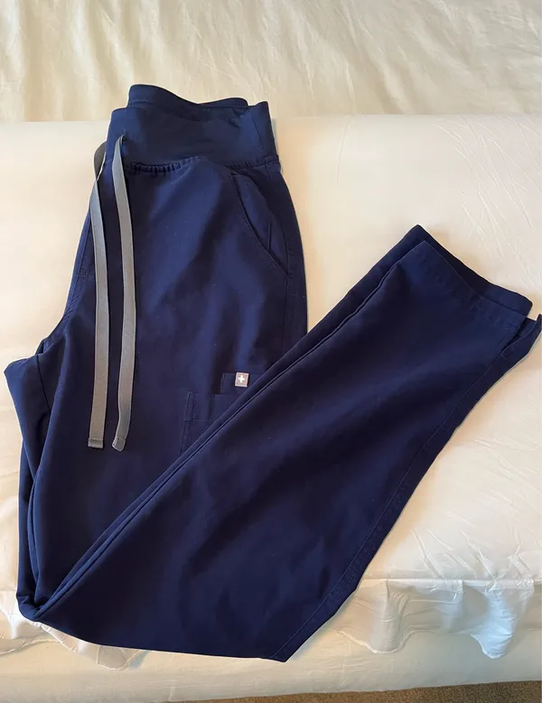 FIGS Navy High-Waisted Yola Skinny Scrub Pants - Image 2