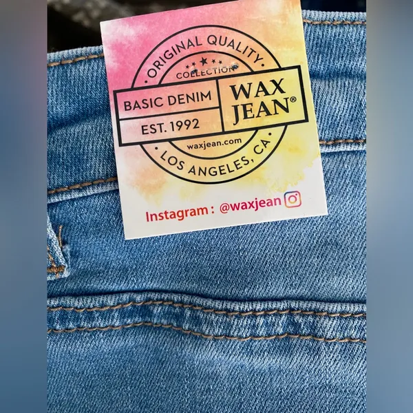 Wax Jean Basic‎ Denim Distressed Skirt Size M - Image 8