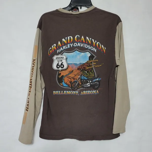 Harley‎ Davidson Grand Canyon Bellemont AZ Large Long Sleeve T-shirt Made in USA - Image 3