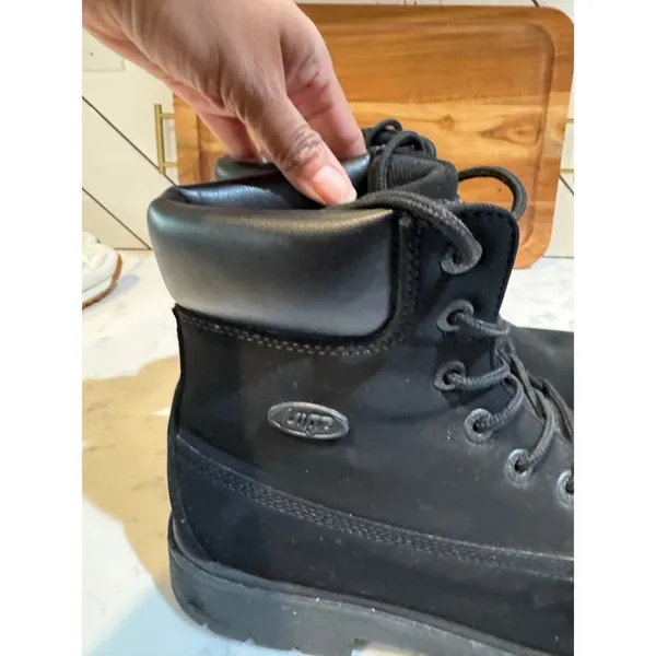 Lugz Convoy black Round Toe Boot size 9 Retro hip hop rugged street neutral - Image 2