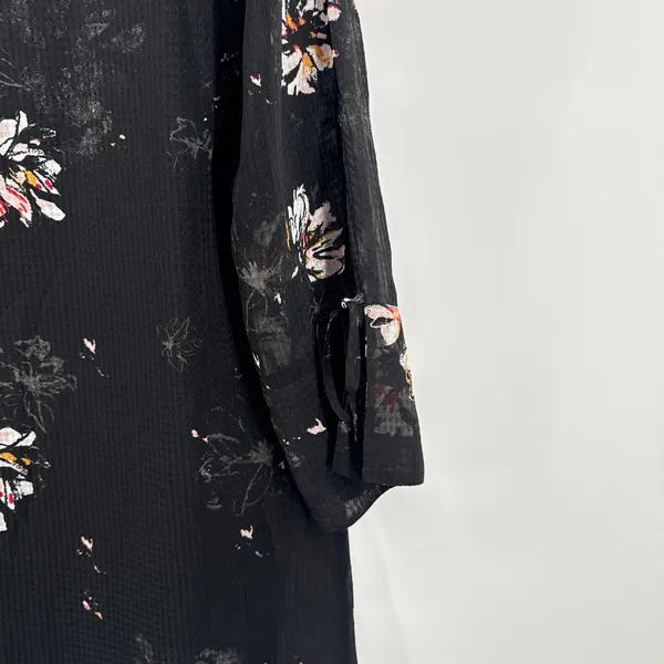 Gentle Fawn Tatiana Dress Long Sleeve‎ V Neck Tie Cuff Black Sheer Large NWT - Image 7