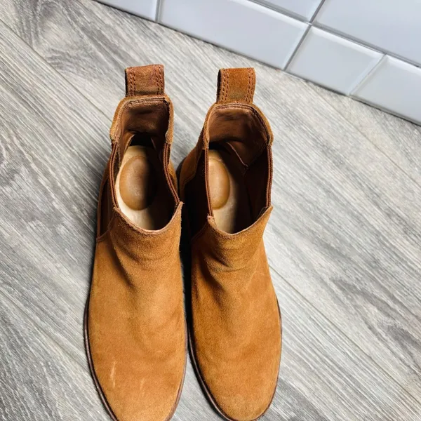 Clarks Clarksdale Arlo Dark Tan Suede Boots for Women Brown Ankle Booties 7M‎ - Image 12