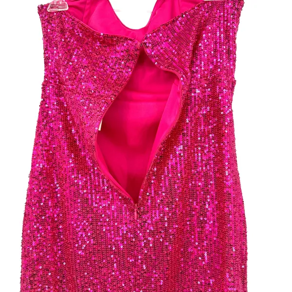 She +‎ Sky size Medium pink sequin sparkly strapless mini dress New with Tags - Image 3