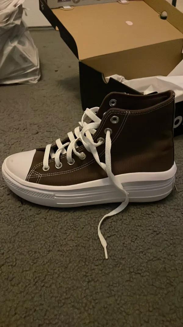 Converse High-Top Platform Sneakers Brown - Image 6