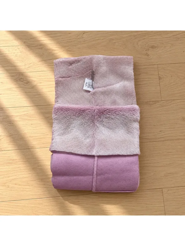 Fownes Pink Suede Faux Fur Scarf & Mittens Set Womens Winter Gloves NWOT - Image 3