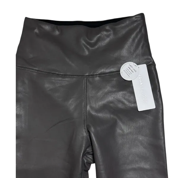 Yogaliscious Women's Lined Faux Leather Legging Sz S New With Tag - Image 2