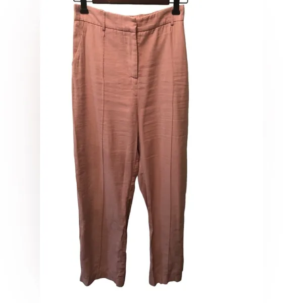 Princess Polly Kirstyn Pants Size 8X31” Pink Straight Leg High Waisted Preppy - Image 4