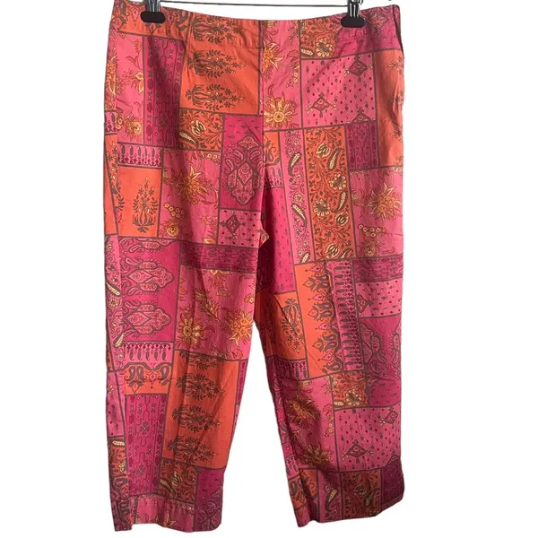Susan Bristol Pants Women Plus 16 Pink Orange Straight Leg Side Zipper Retro - Image 6