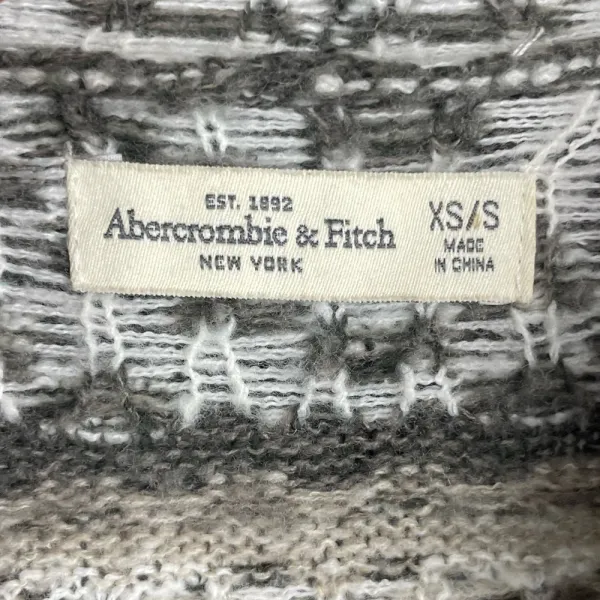 Abercrombie & Fitch Brown Tan Knit‎ Aztec Checkered Open Front Cardigan - Image 6