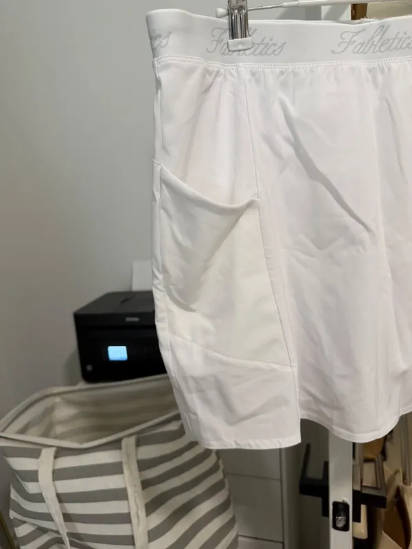Fabletics White Woven Pocket Skirt with Built-In Short Size X-Large XL - Image 5