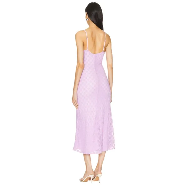 Bardot Adoni Mesh Midi Dress in Lilac Purple 6 New Womens Bodycon Stretch - Image 2