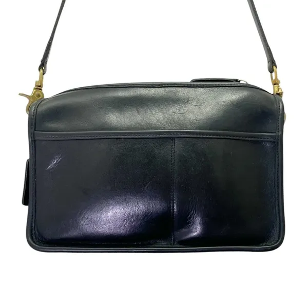 Vintage 70s Coach Leatherworks Black Leather Companion Bag #9300 Made in NYC USA - Image 7