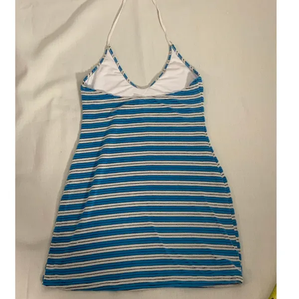 Bright striped terry cloth halter dress size xs/s‎ - Image 4