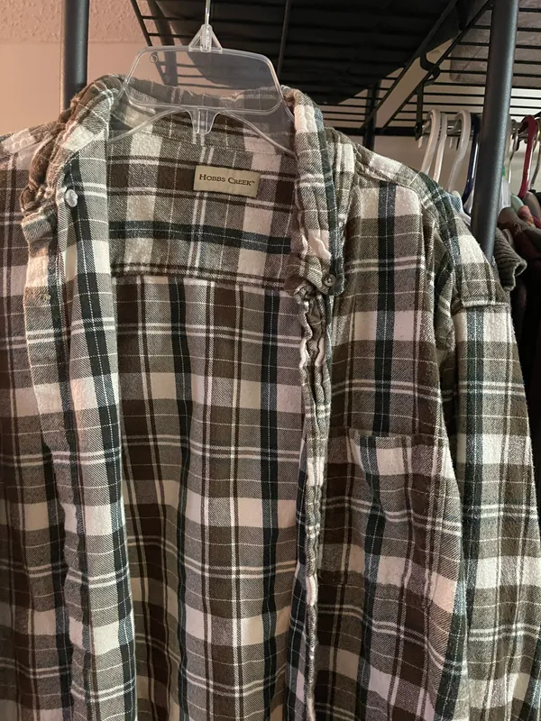 Green and Brown Flannel Size M - Image 2