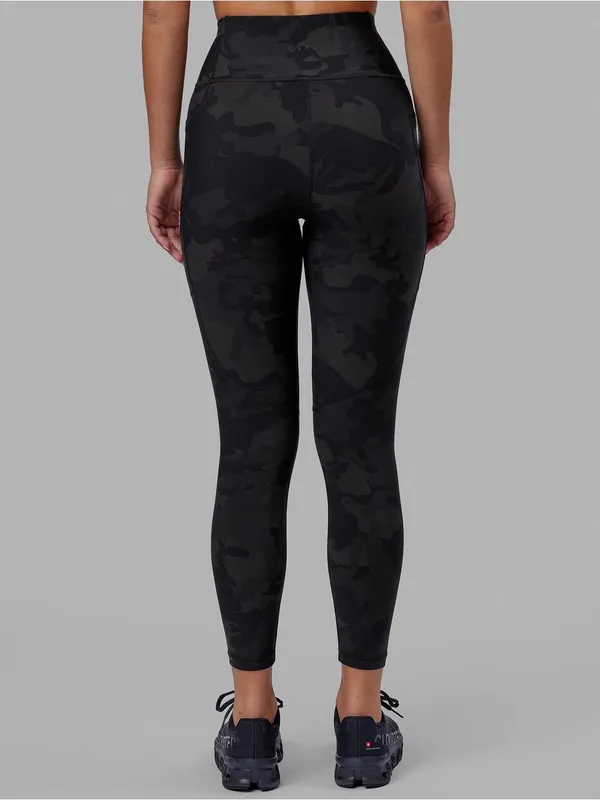LSKD Ultra High Rise Camo Leggings Women’s Black Gray Gym Workout Yoga Pants - Image 2