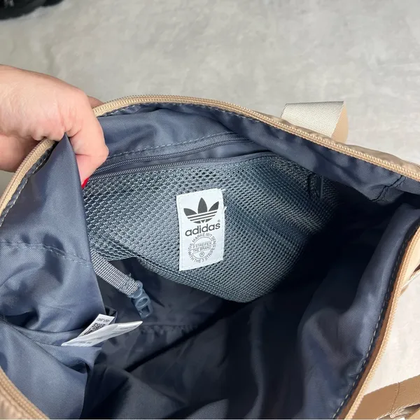 Adidas Puffer Shopper Tote in Beige and Tan - Image 11