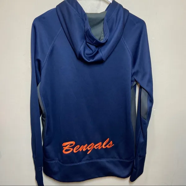 Nike Clemson Hoodie Tigers Bengals Full Zip Sweatshirt Therma Fit Pockets Blue L - Image 5