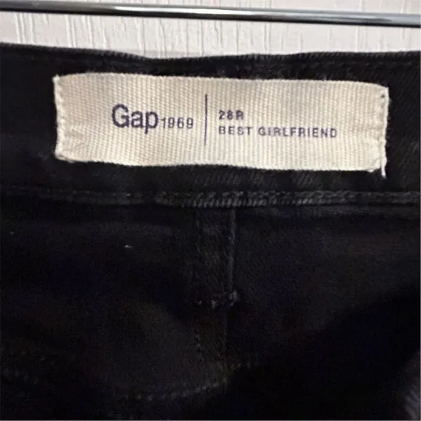 Gap Women's Boyfriend Jeans Size 28 Black Denim Mid‎ Rise 5-Pocket Style - Image 5