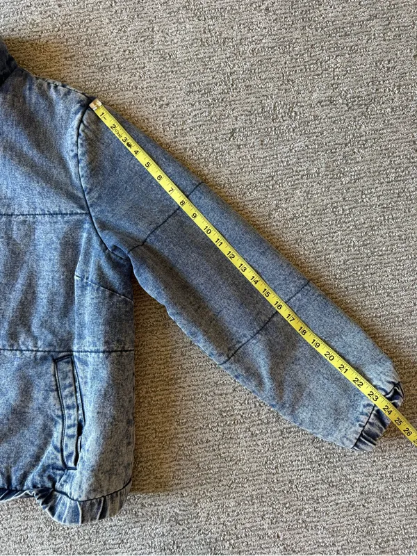Women's Oversized Blue Puffer Denim‎ Jacket Size 3X - Image 8