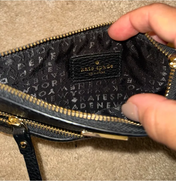 Kate Spade Wristlet Wallet Leather Black - Image 4