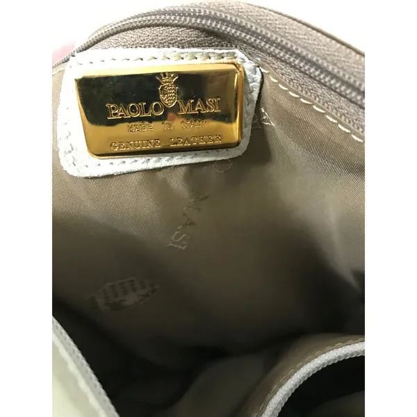 Paolo Masi Vintage Cream Quilted Studded Leather Hobo Bag Made in Italy EUC - Image 4