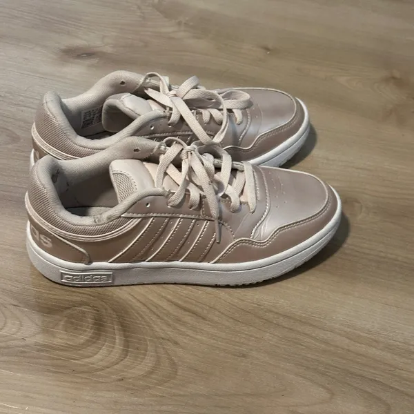 Adidas Hoops 3.0 Low Rose Gold 6.5 Women Metallic Sneakers Casual - Image 4