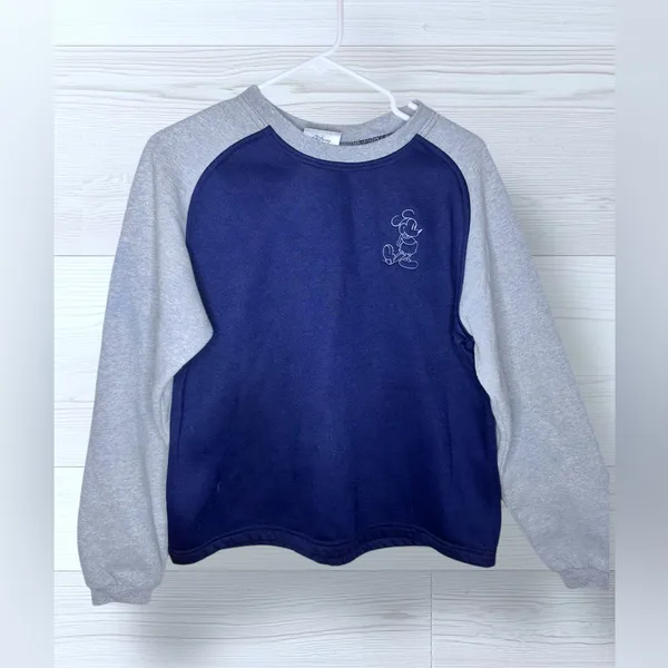 WALT DISNEY Women’s Mickey Mouse Embroidered Pullover Crewneck Sweatshirt - Image 2