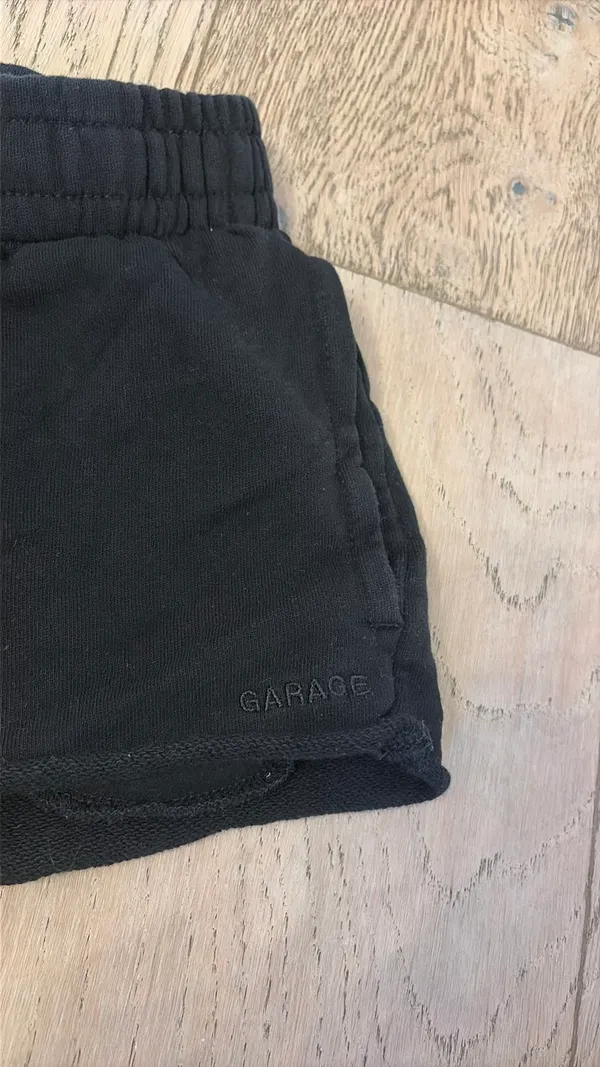 Garage black mini sweat shorts  - Image 2