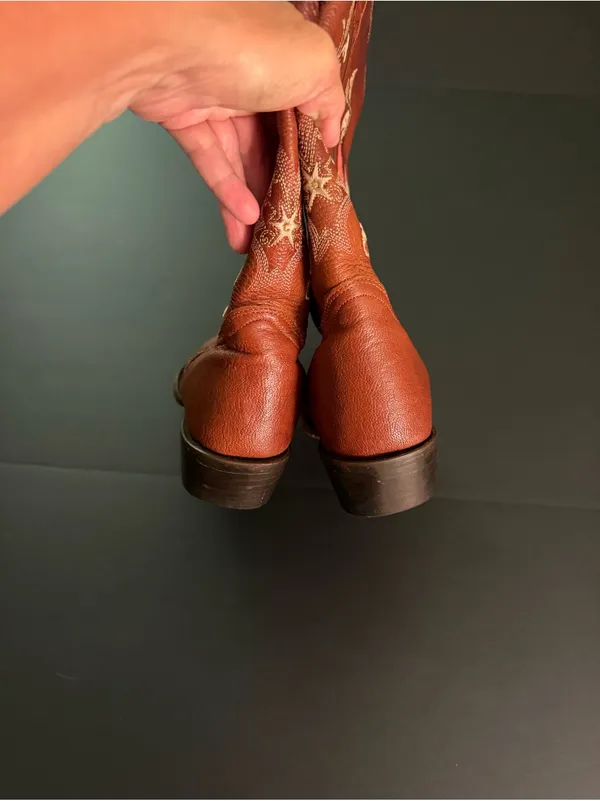J.B. Dillon Women’s Western Embroidered Boots in Rust size 7-1/2 - Image 4