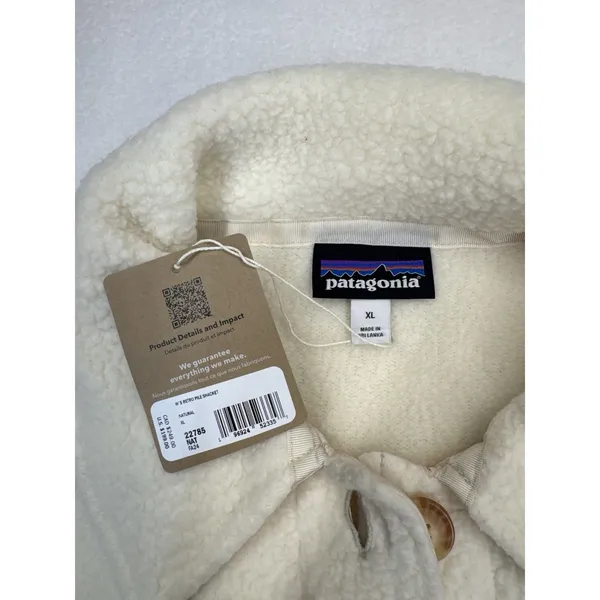 Patagonia Women's Retro Pile Shacket Natural NWT Size XL ($199 Retail) - Image 2