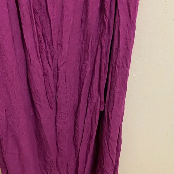 Shinestar Womens Halter Maxi Dress XL Bright Purple Boho Lace Trim Open Back - Image 11