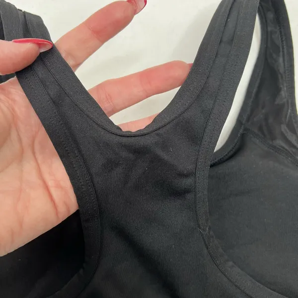 Victoria's Secret VS Pink Size S Sports Bra Ultimate Lightly Lined Black Padded‎ Band Logo Women’s - Image 5