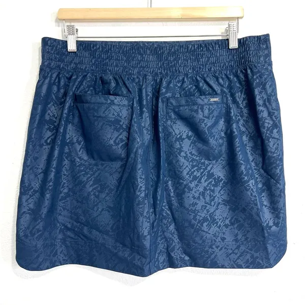 ORVIS Travel Skort Large Shattered‎ Glass Embossed print Blue Pull-On Athletic - Image 4