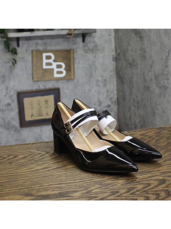 NWT Bandolino Block Heel Mary Jane Pumps with Double Straps BNSMITH3 Black 7M - Image 8