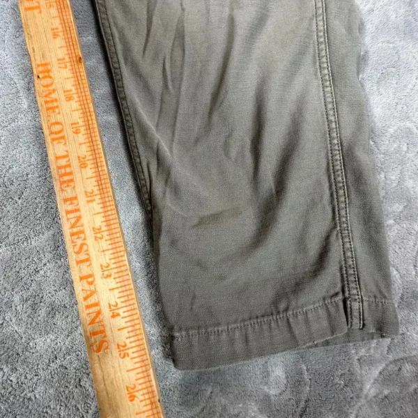 American Eagle Women 14 Olive Green Utility Cargo Pants High Rise Button Fly - Image 10