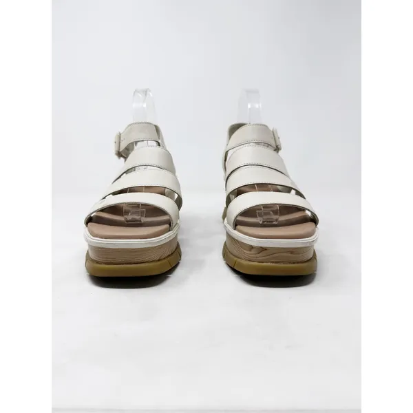 [Sorel] Cream Leather Joanie III Platform Wedge Ankle Strap Sandals Size 9.5 - Image 5